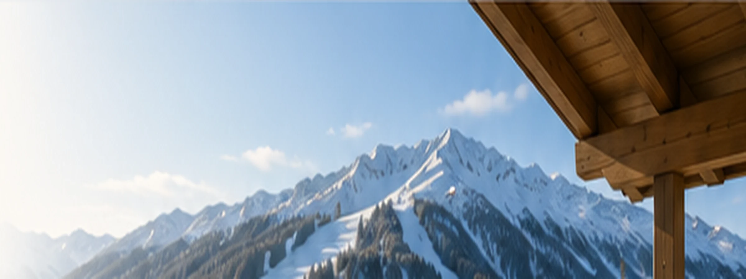 Verschneite Alpenregion in Bayern, Südtirol oder der Schweiz